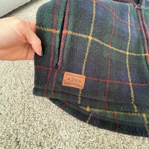 Lauren Ralph Lauren Tartan Plaid Fleece Vest With Hood Size L - Picture 9 of 9
